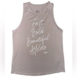 Nike Womens' Dri- Fit Tank Top Gym Training Beige Sand Sz xs